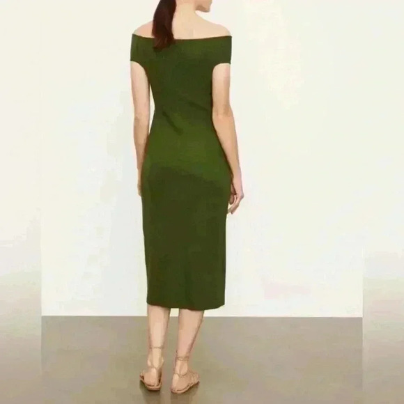 Vince Ribbed Twist Dress in Green (Size XL) NWT - Picture 3 of 8